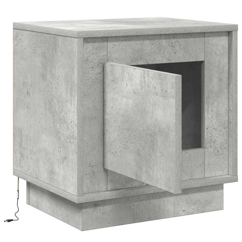 Nachttisch mit 2 pcs Betongrau 44 x 34.5 x 45 cm Holzwerkstoff