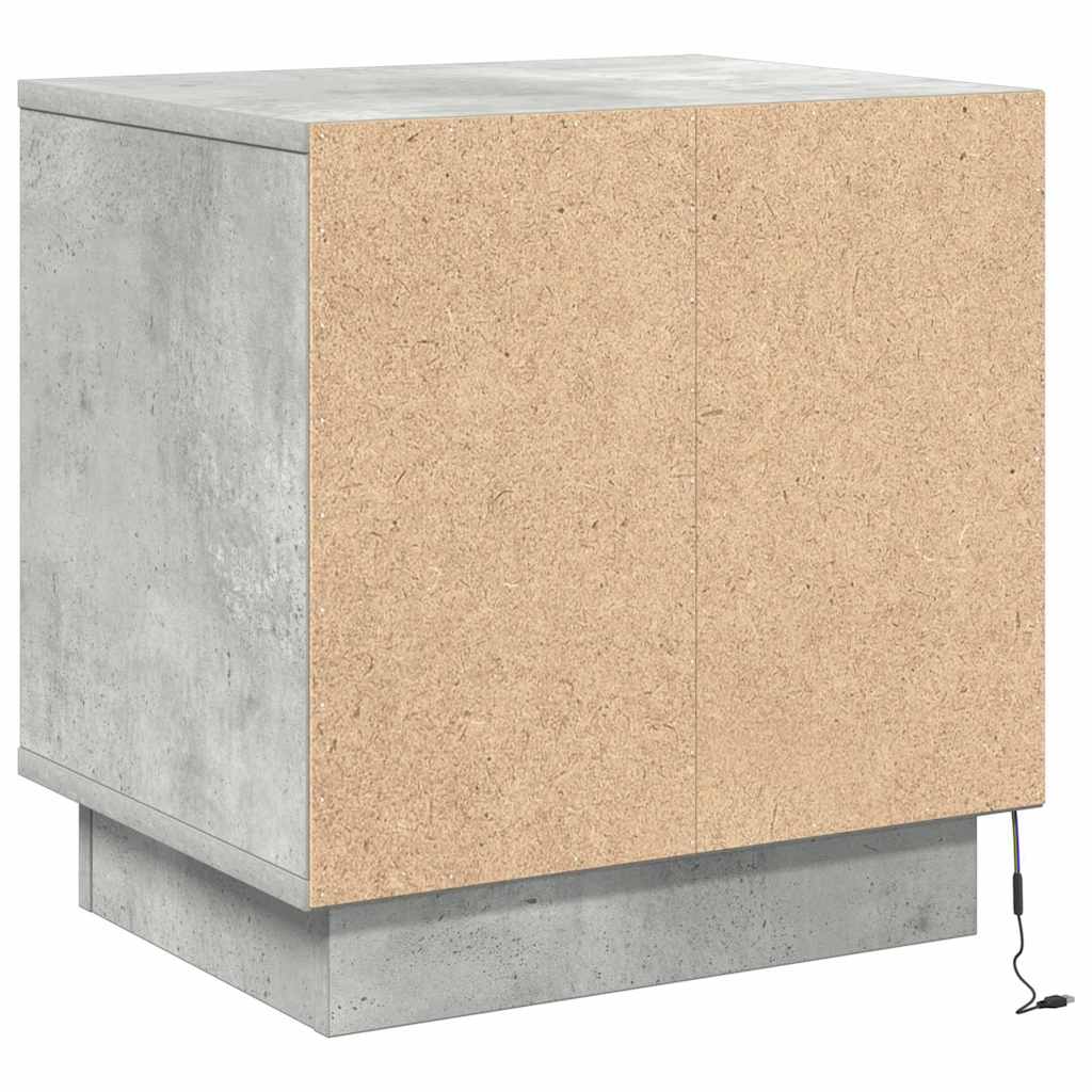 Nachttisch mit 2 pcs Betongrau 44 x 34.5 x 45 cm Holzwerkstoff