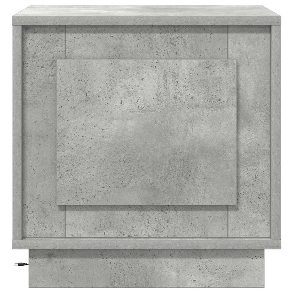 Nachttisch mit 2 pcs Betongrau 44 x 34.5 x 45 cm Holzwerkstoff