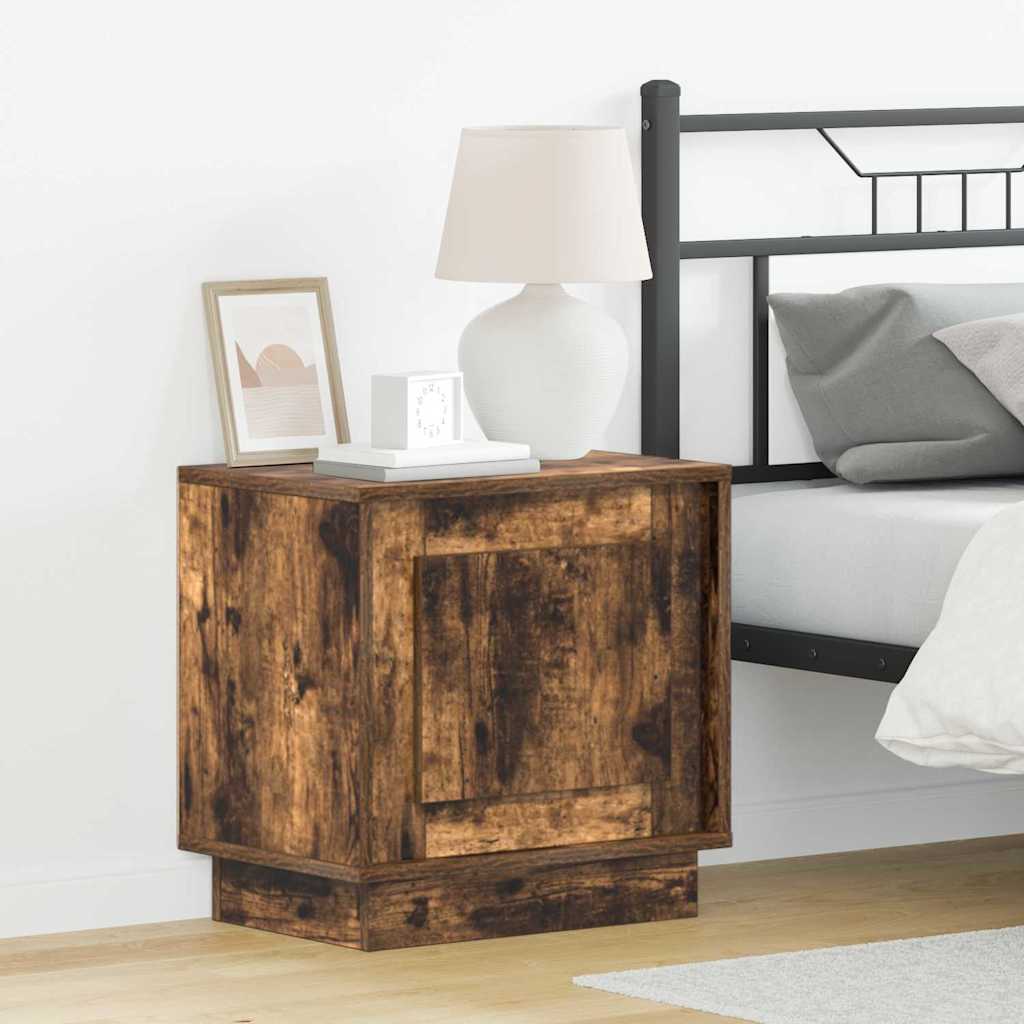 Nachttisch 2 pcs Räuchereiche 44 x 34.5 x 45 cm Holzwerkstoff