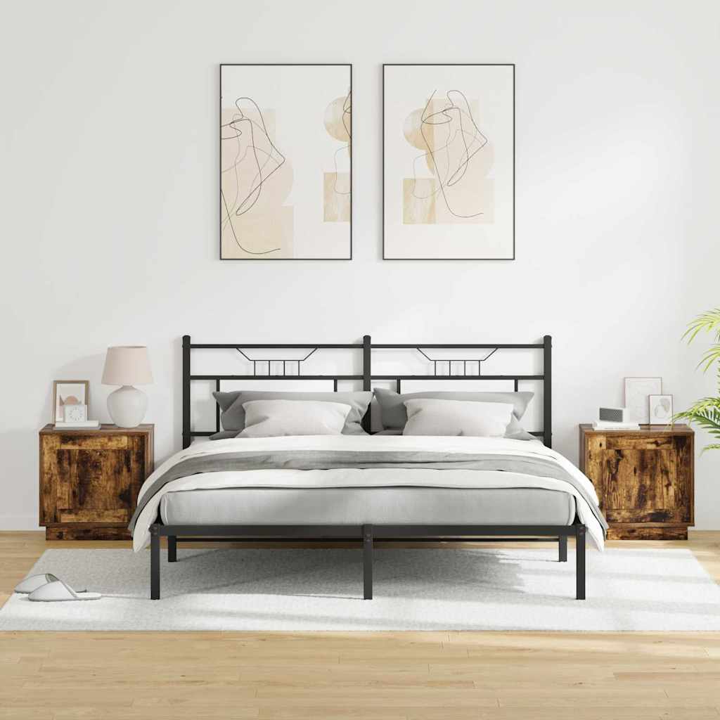 Nachttisch 2 pcs Räuchereiche 44 x 34.5 x 45 cm Holzwerkstoff