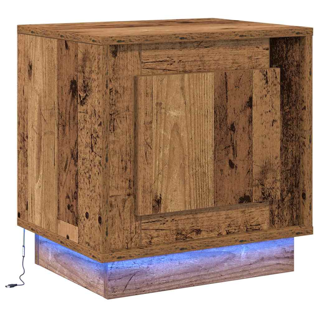 Nachttisch mit 2 pcs Altholz 44 x 34.5 x 45 cm Holzwerkstoff