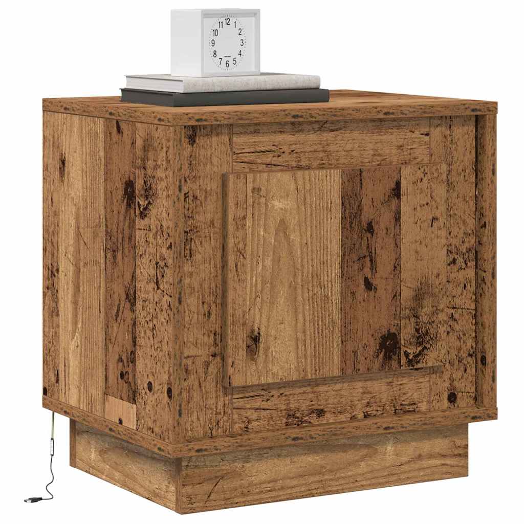 Nachttisch mit 2 pcs Altholz 44 x 34.5 x 45 cm Holzwerkstoff