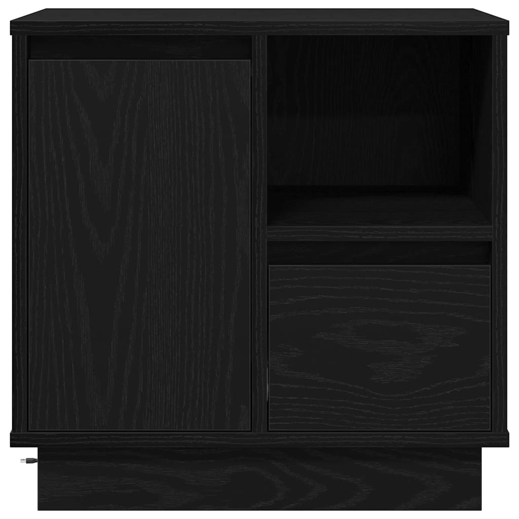Nachttisch mit Schwarz 50 x 34,5 x 50 cm Holzwerkstoff