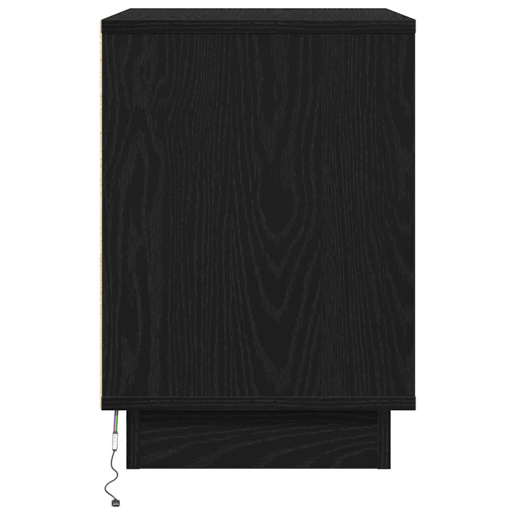 Nachttisch mit Schwarz 50 x 34,5 x 50 cm Holzwerkstoff