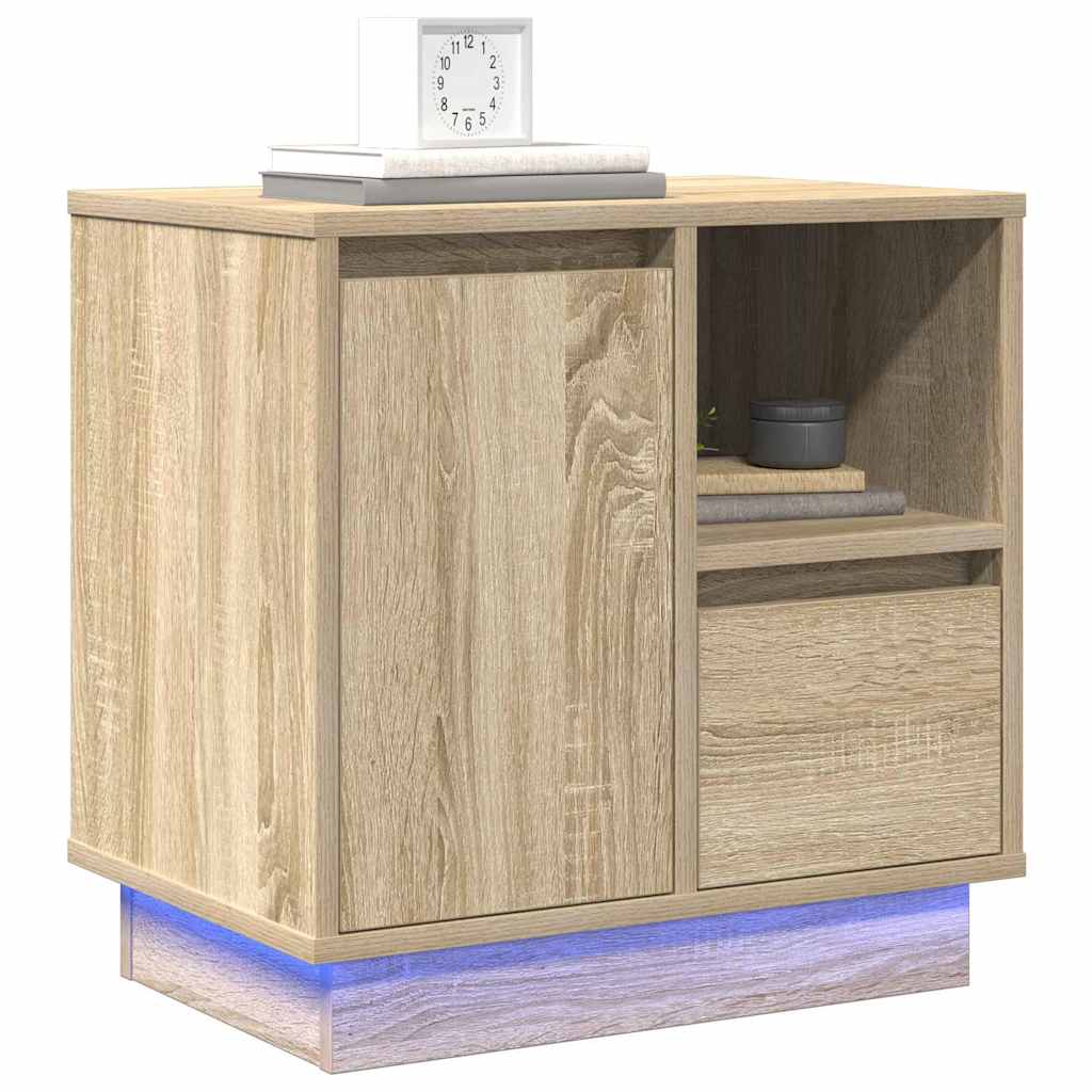 Nachttisch mit Sonoma Eiche 50 x 34,5 x 50 cm Holzwerkstoff