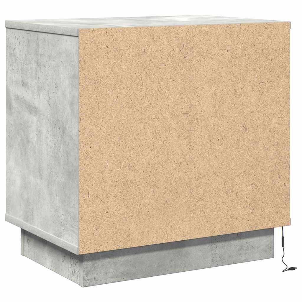 Nachttisch mit 2 pcs Betongrau 50 x 34,5 x 50 cm Holzwerkstoff