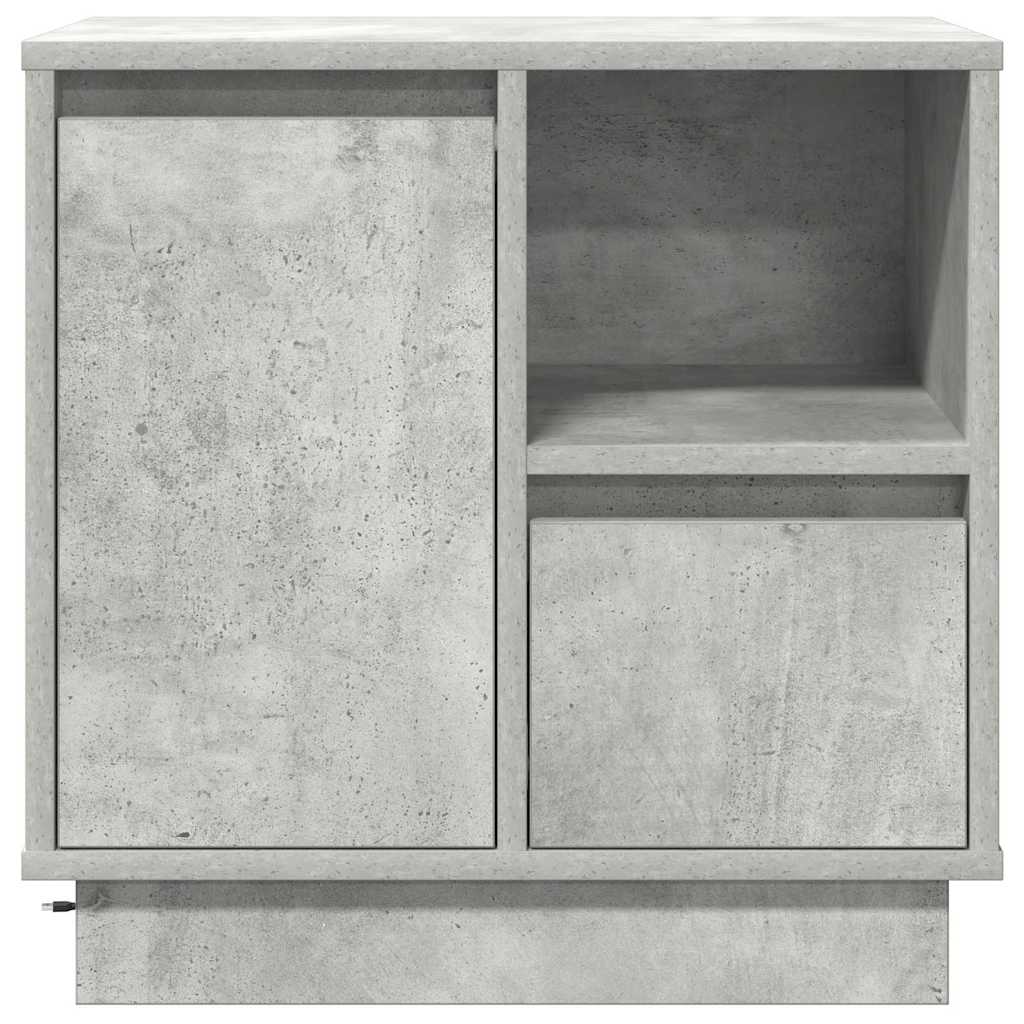 Nachttisch mit 2 pcs Betongrau 50 x 34,5 x 50 cm Holzwerkstoff