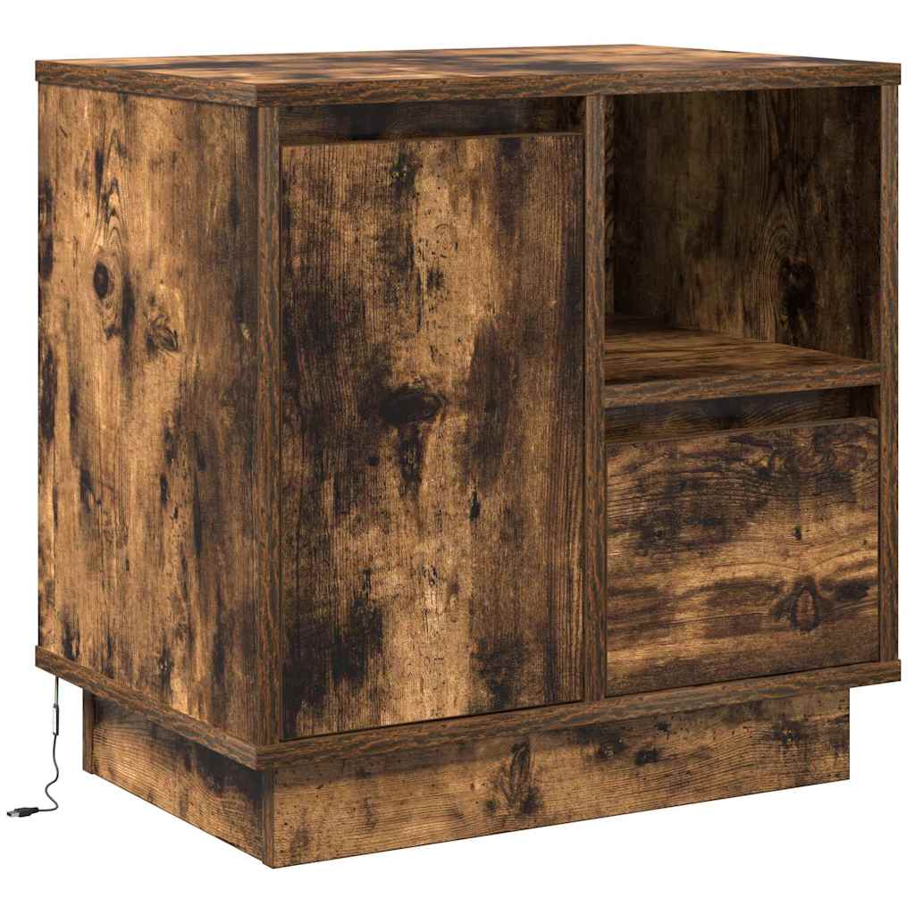 Nachttisch 2 pcs Räuchereiche 50 x 34,5 x 50 cm Holzwerkstoff