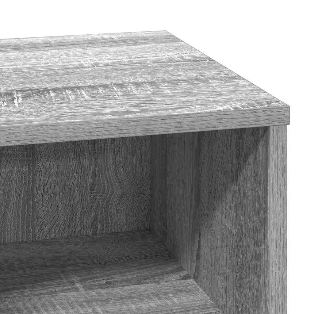 Nachttisch mit 2 pcs Grau 50 x 34,5 x 50 cm Holzwerkstoff