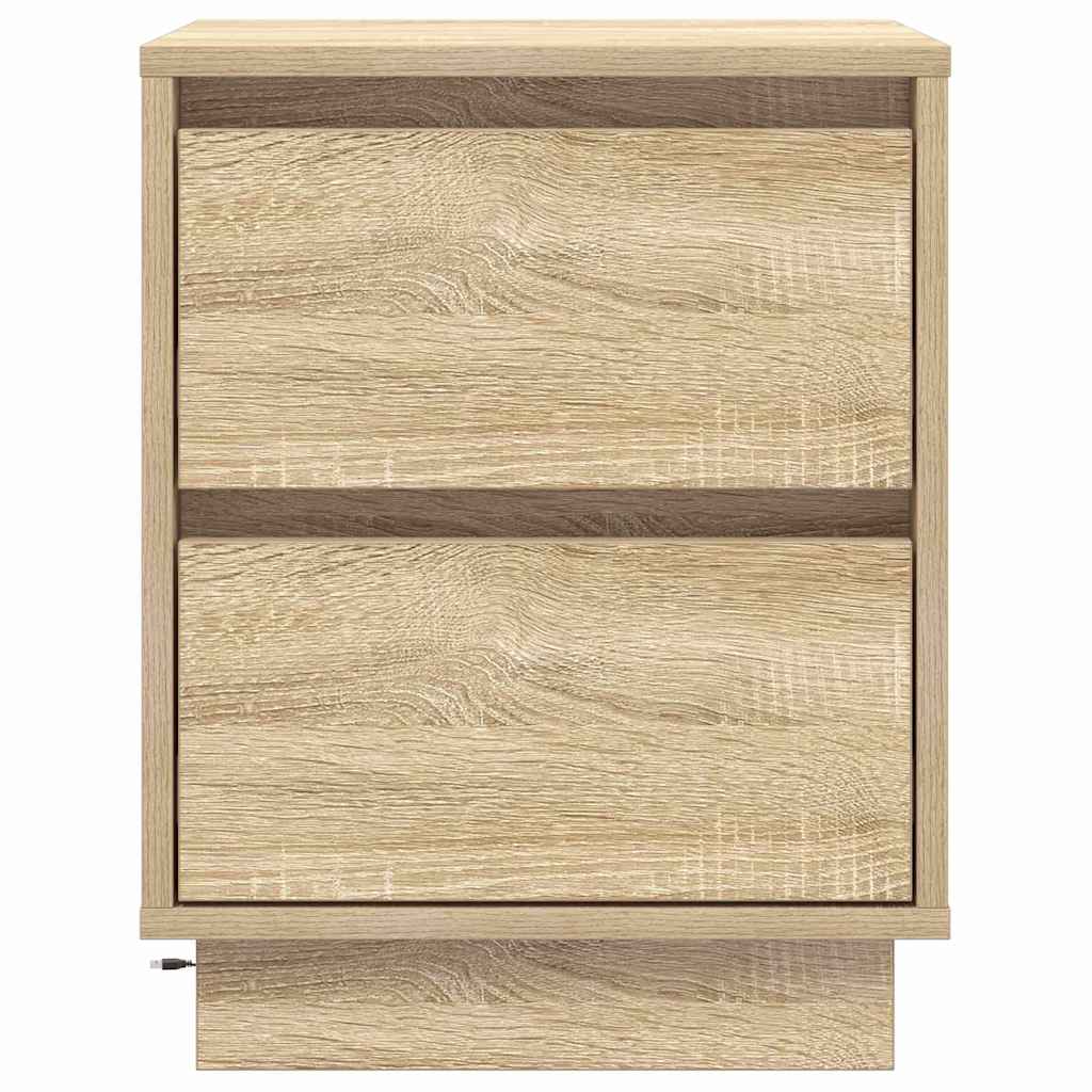 Nachttisch mit Sonoma-Eiche 39 x 34,5 x 50 cm Holzwerkstoff