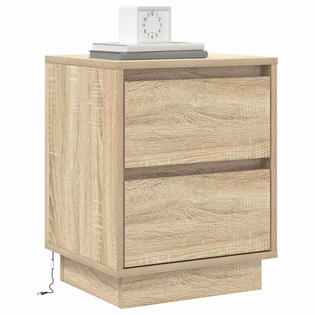Nachttisch mit Sonoma-Eiche 39 x 34,5 x 50 cm Holzwerkstoff