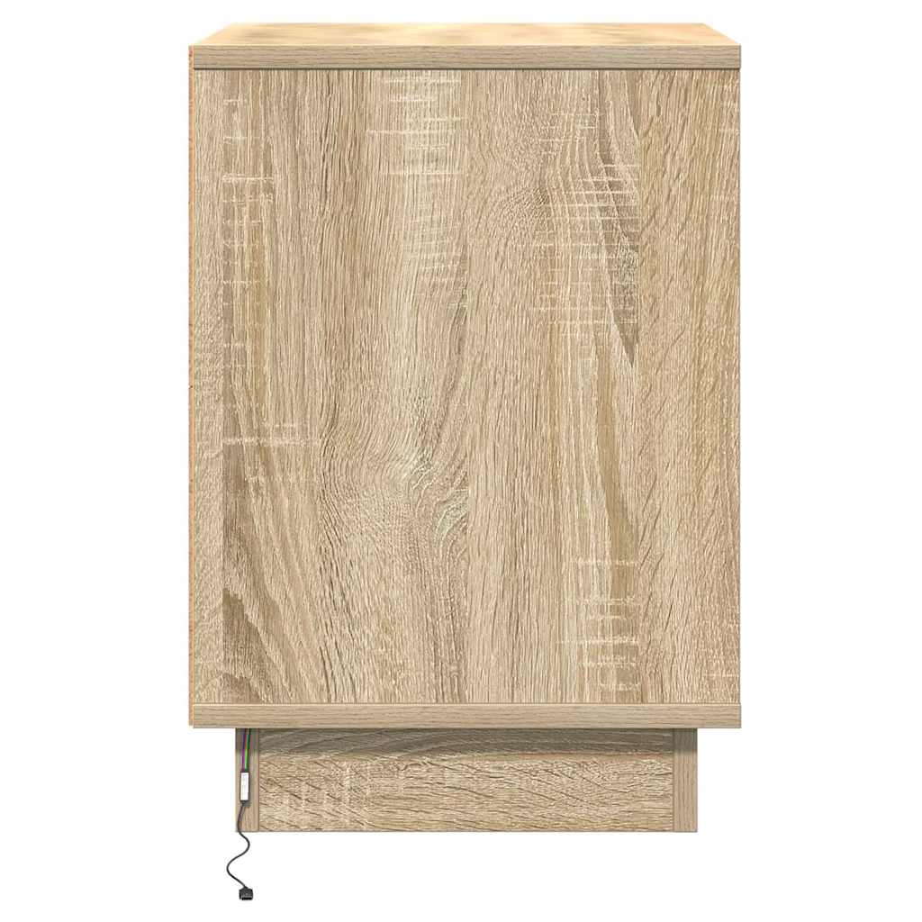 Nachttisch mit Sonoma-Eiche 39 x 34,5 x 50 cm Holzwerkstoff