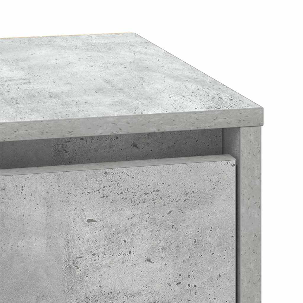 Nachttisch mit 2 pcs Betongrau 39 x 34,5 x 50 cm Holzwerkstoff