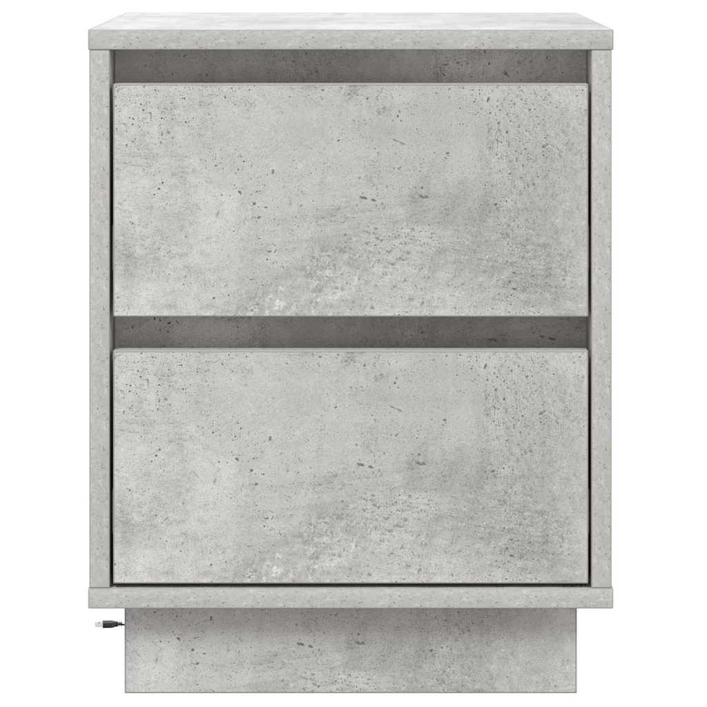 Nachttisch mit 2 pcs Betongrau 39 x 34,5 x 50 cm Holzwerkstoff