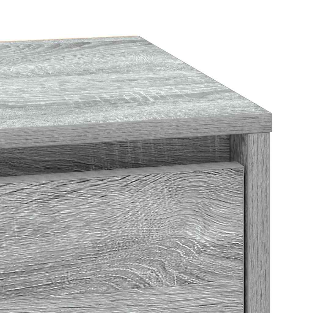 Nachttisch mit 2 pcs Grau 39 x 34,5 x 50 cm Holzwerkstoff