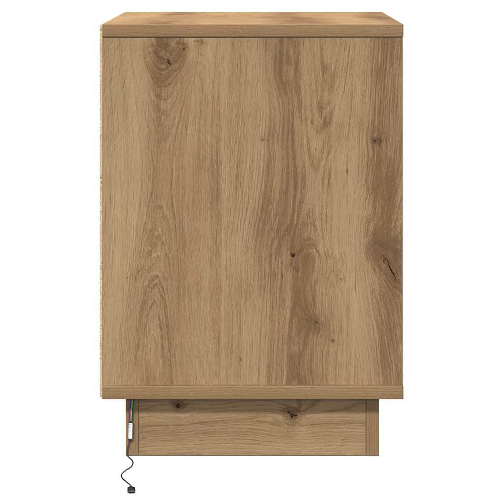 Nachttisch mit Artisan-Eiche 39 x 34,5 x 50 cm Holzwerkstoff