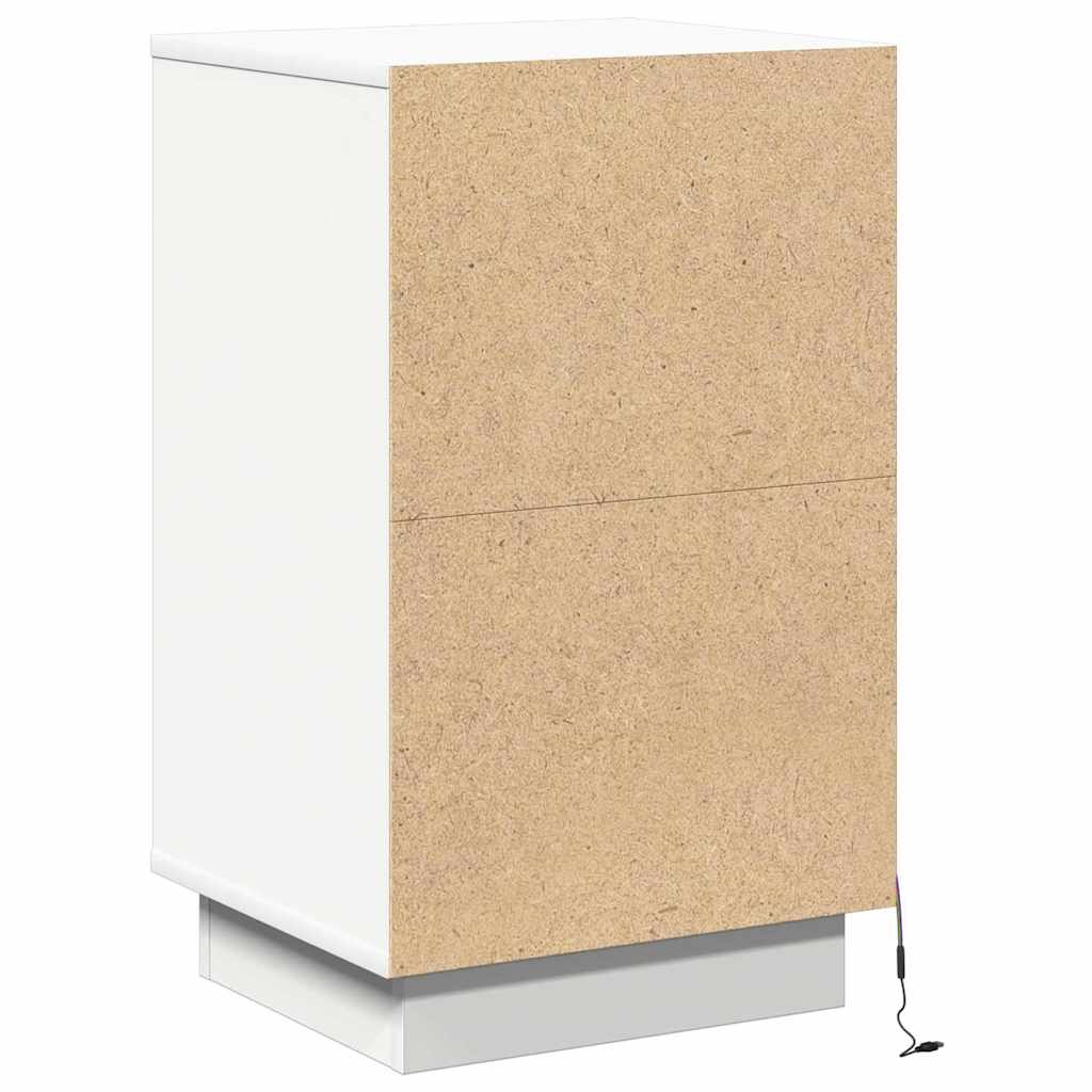 Nachttisch mit Schubladen Weiß 39 x 34,5 x 65 cm Holzwerkstoff