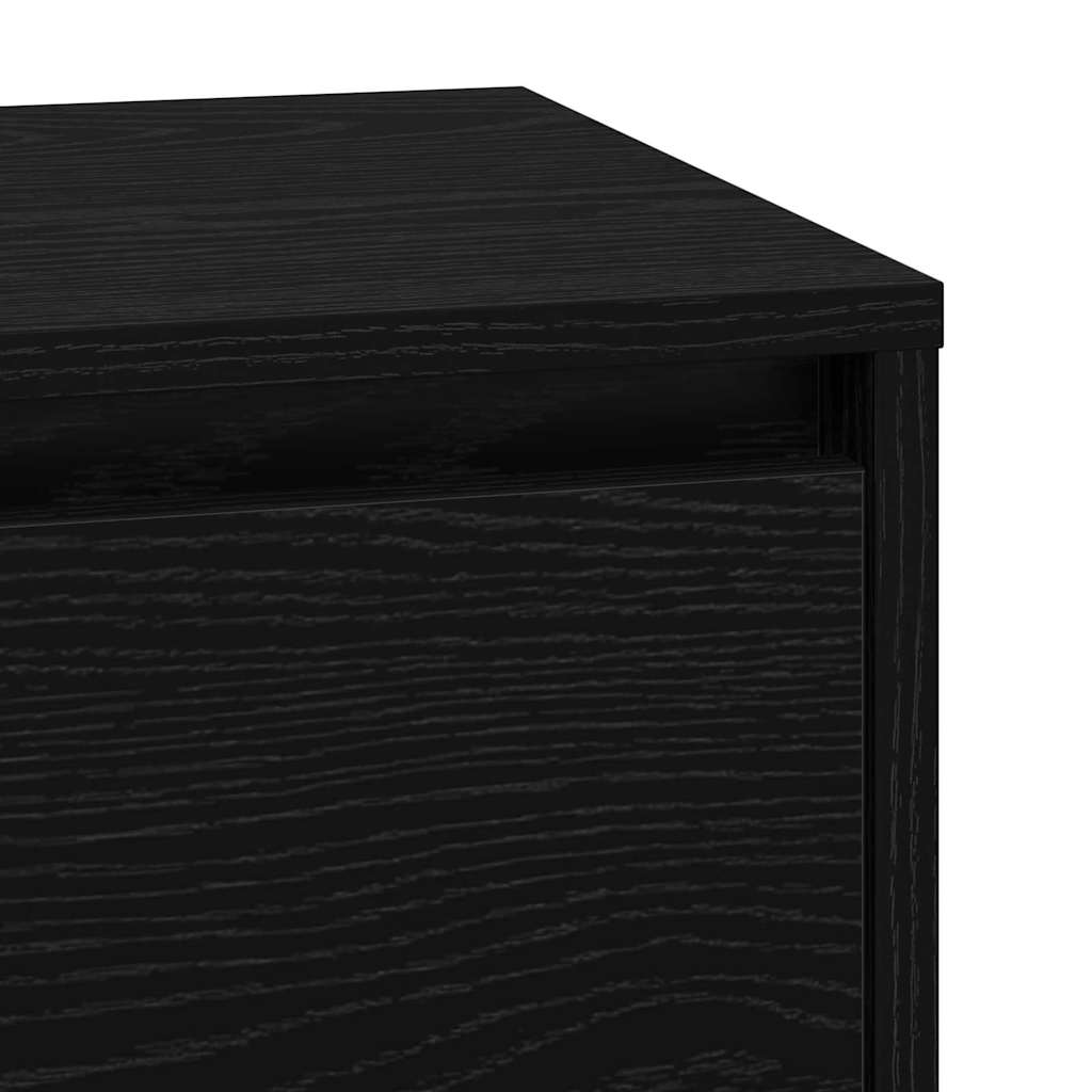 Nachttisch mit Schwarz 39 x 34,5 x 65 cm Holzwerkstoff