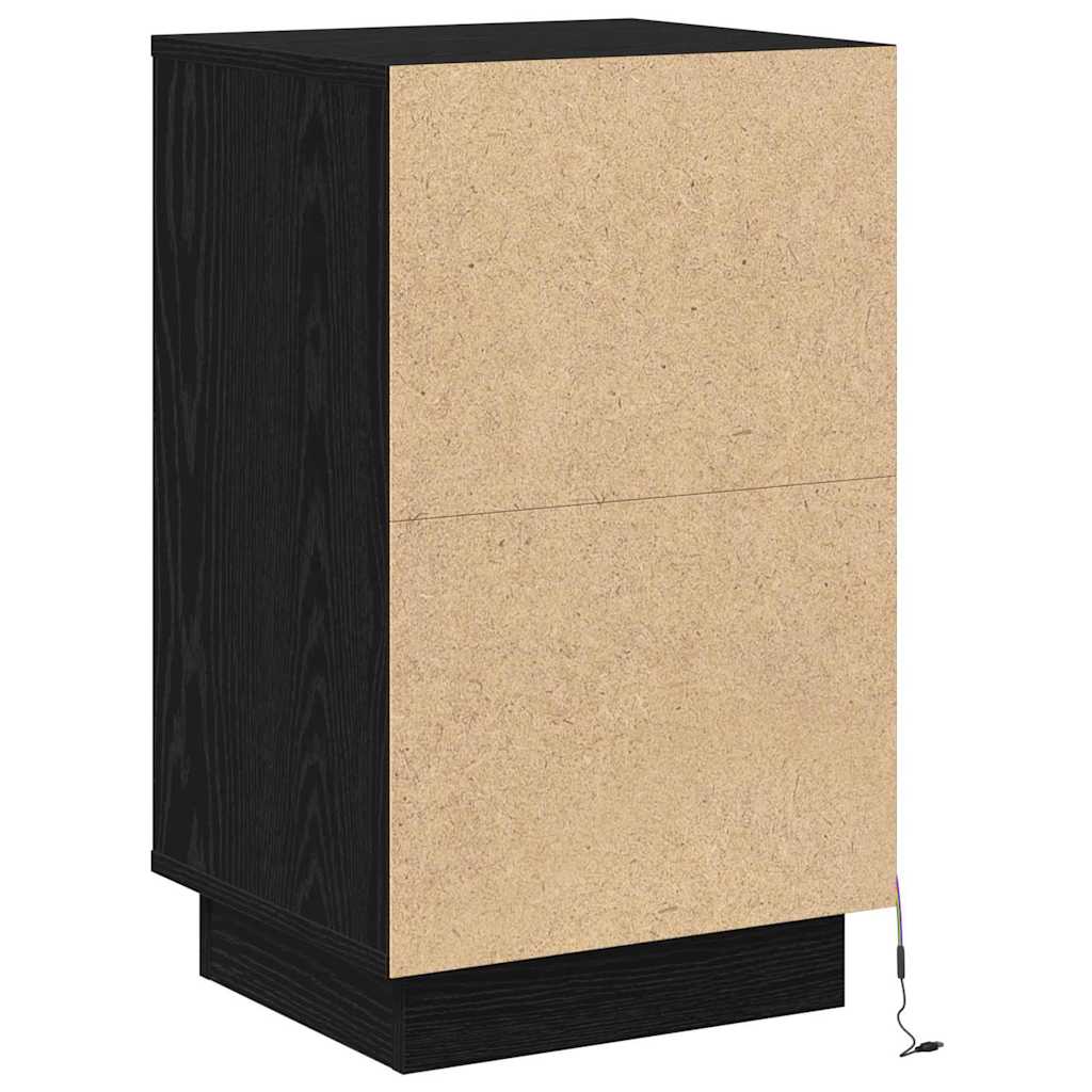Nachttisch mit Schwarz 39 x 34,5 x 65 cm Holzwerkstoff