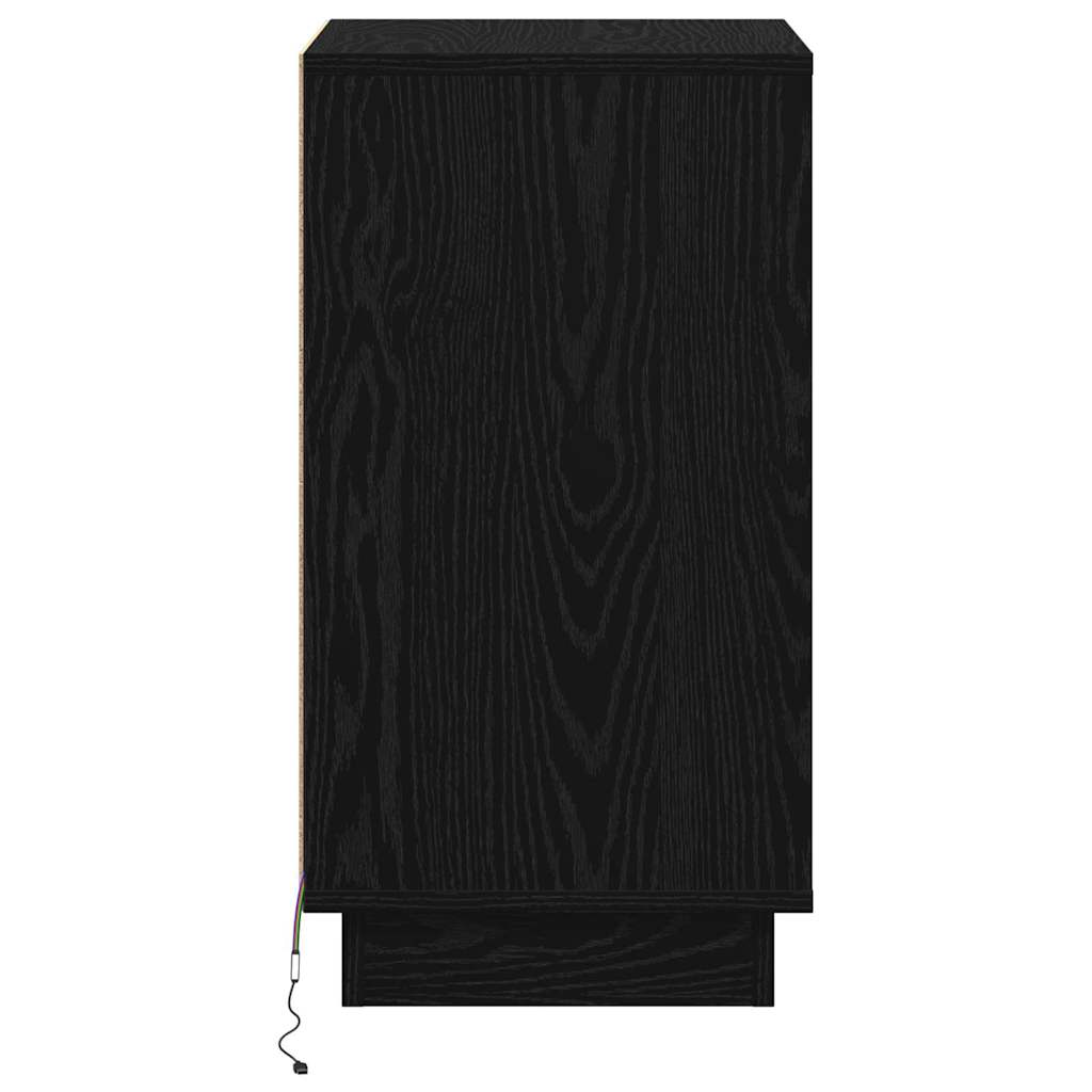 Nachttisch mit Schwarz 39 x 34,5 x 65 cm Holzwerkstoff