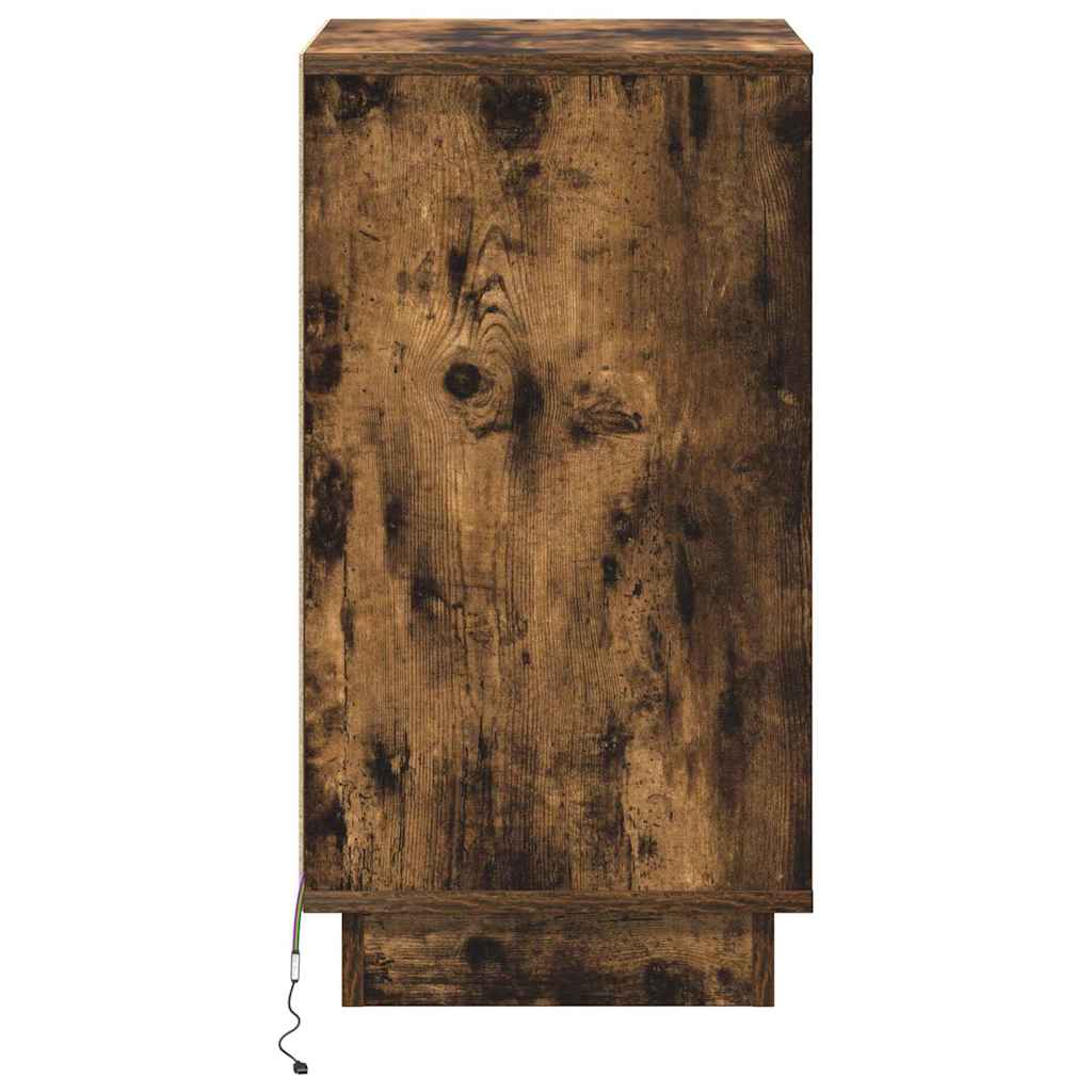 Nachttisch mit Räuchereiche 39 x 34,5 x 65 cm Holzwerkstoff