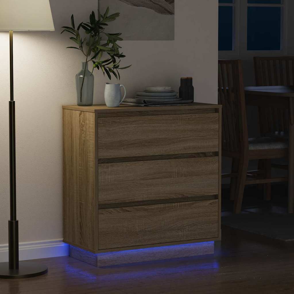 Nachttisch mit Sonoma Eiche 71 x 34,5 x 75 cm Holzwerkstoff