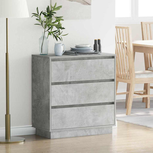 Nachttisch mit Beton Grau 71 x 34,5 x 75 cm Holzwerkstoff