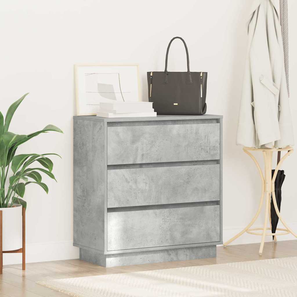 Nachttisch mit Beton Grau 71 x 34,5 x 75 cm Holzwerkstoff