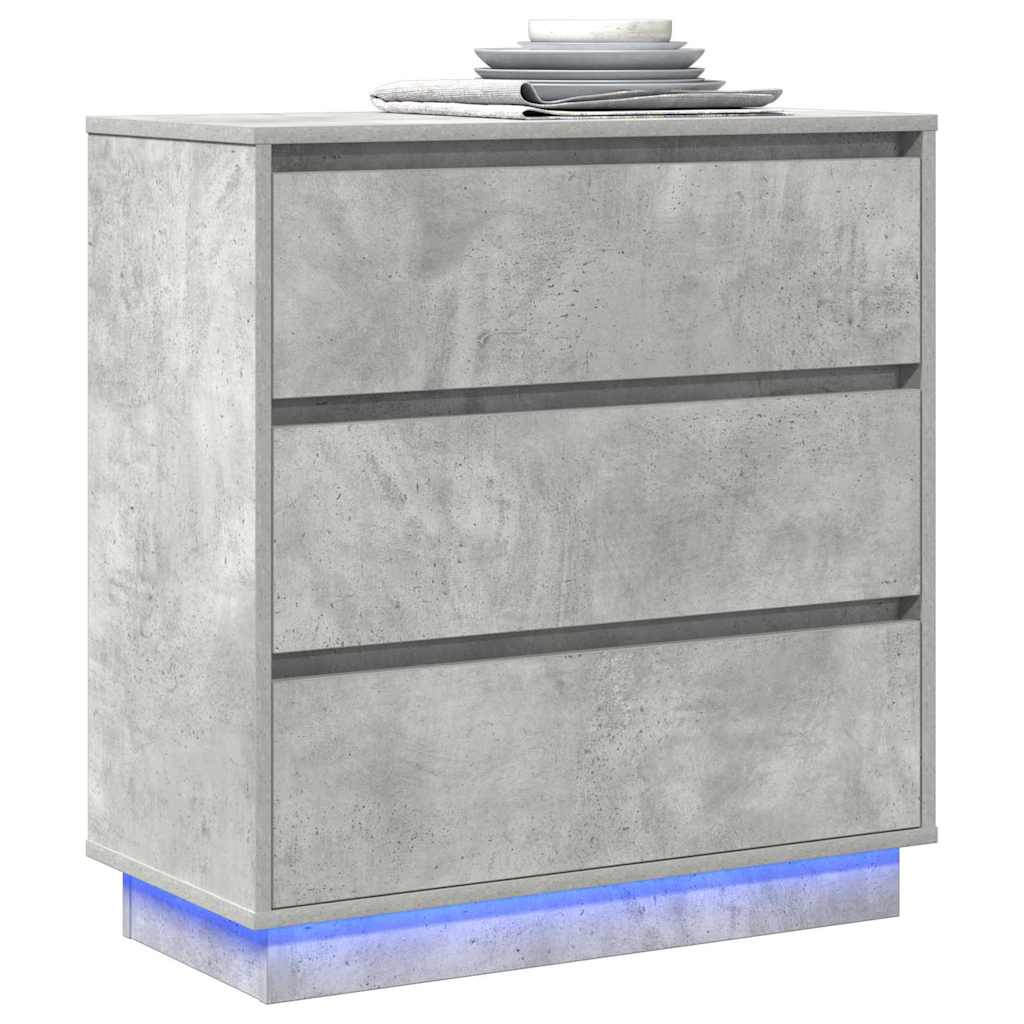 Nachttisch mit Beton Grau 71 x 34,5 x 75 cm Holzwerkstoff