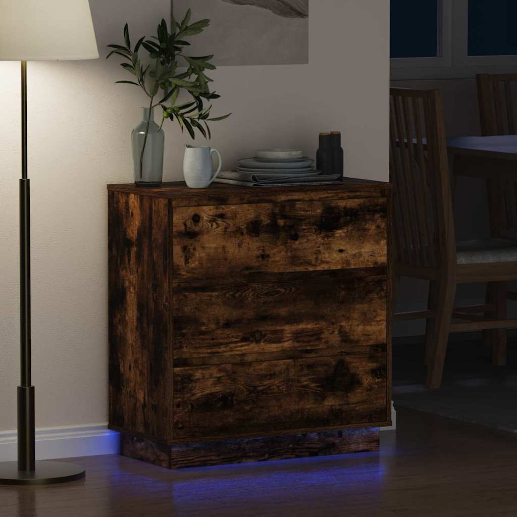 Nachttisch mit Räuchereiche 71 x 34,5 x 75 cm Holzwerkstoff