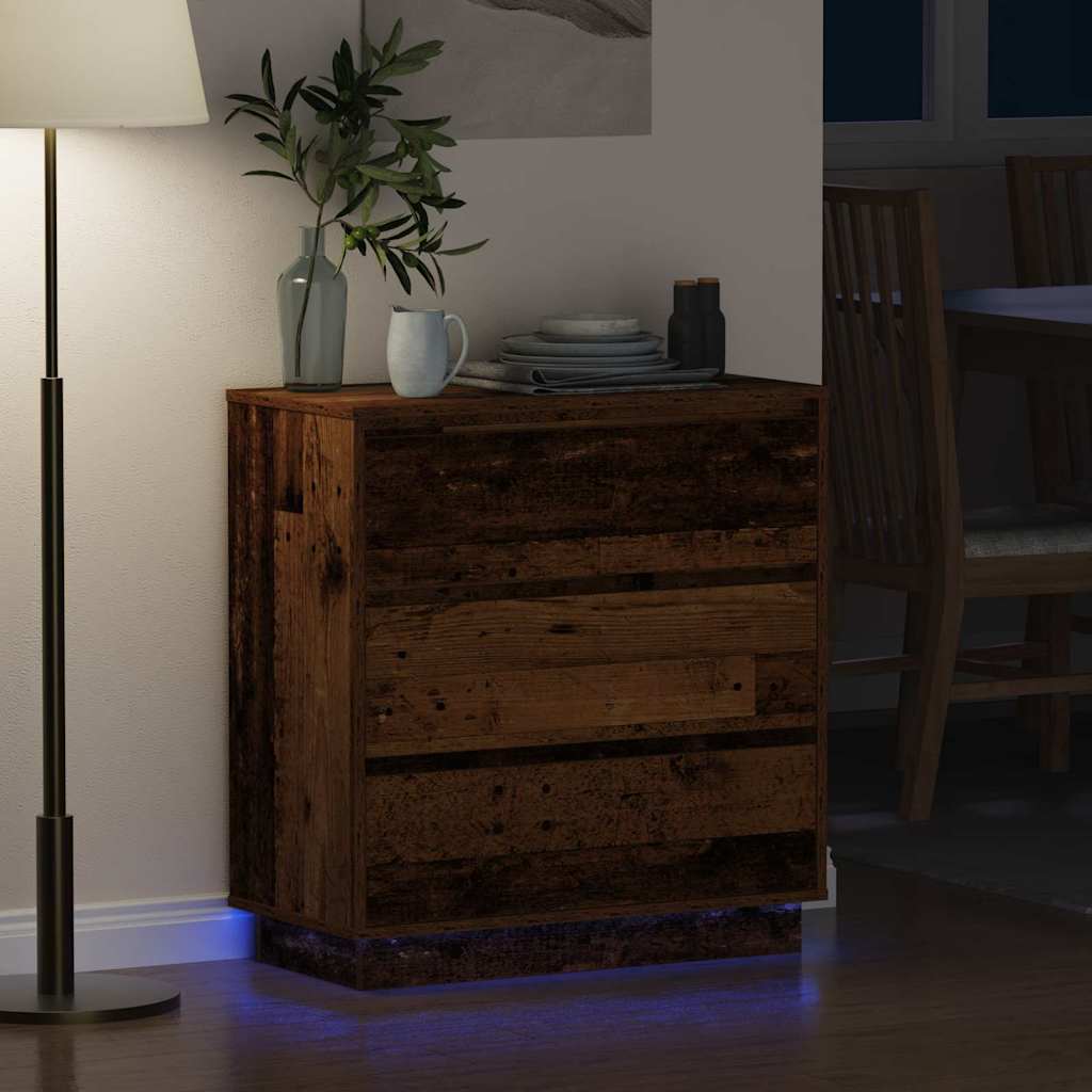 Nachttisch mit Altholz 71 x 34,5 x 75 cm Holzwerkstoff