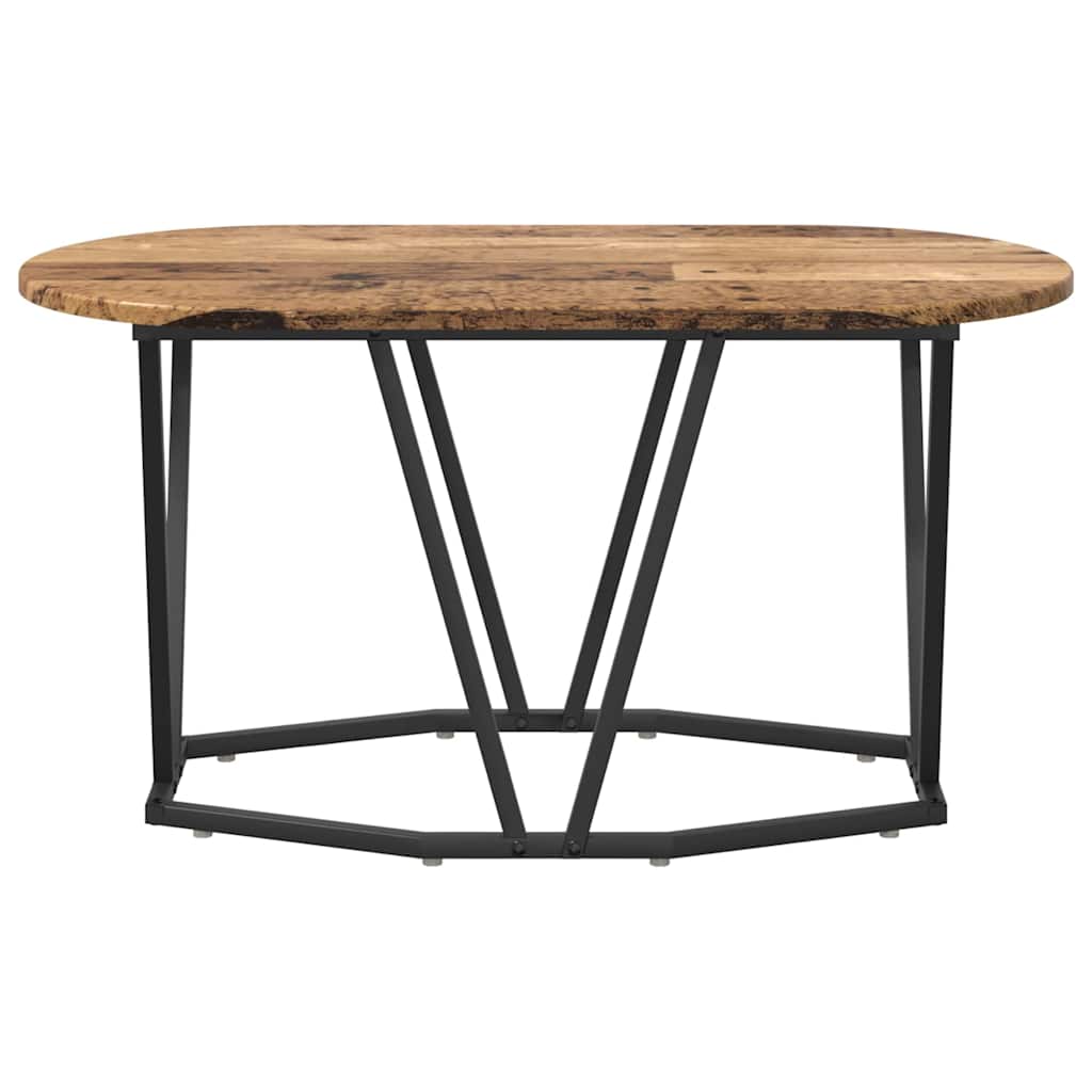 Couchtisch Altholz 80 x 40 x 40,5 cm Sperrholz und Metall