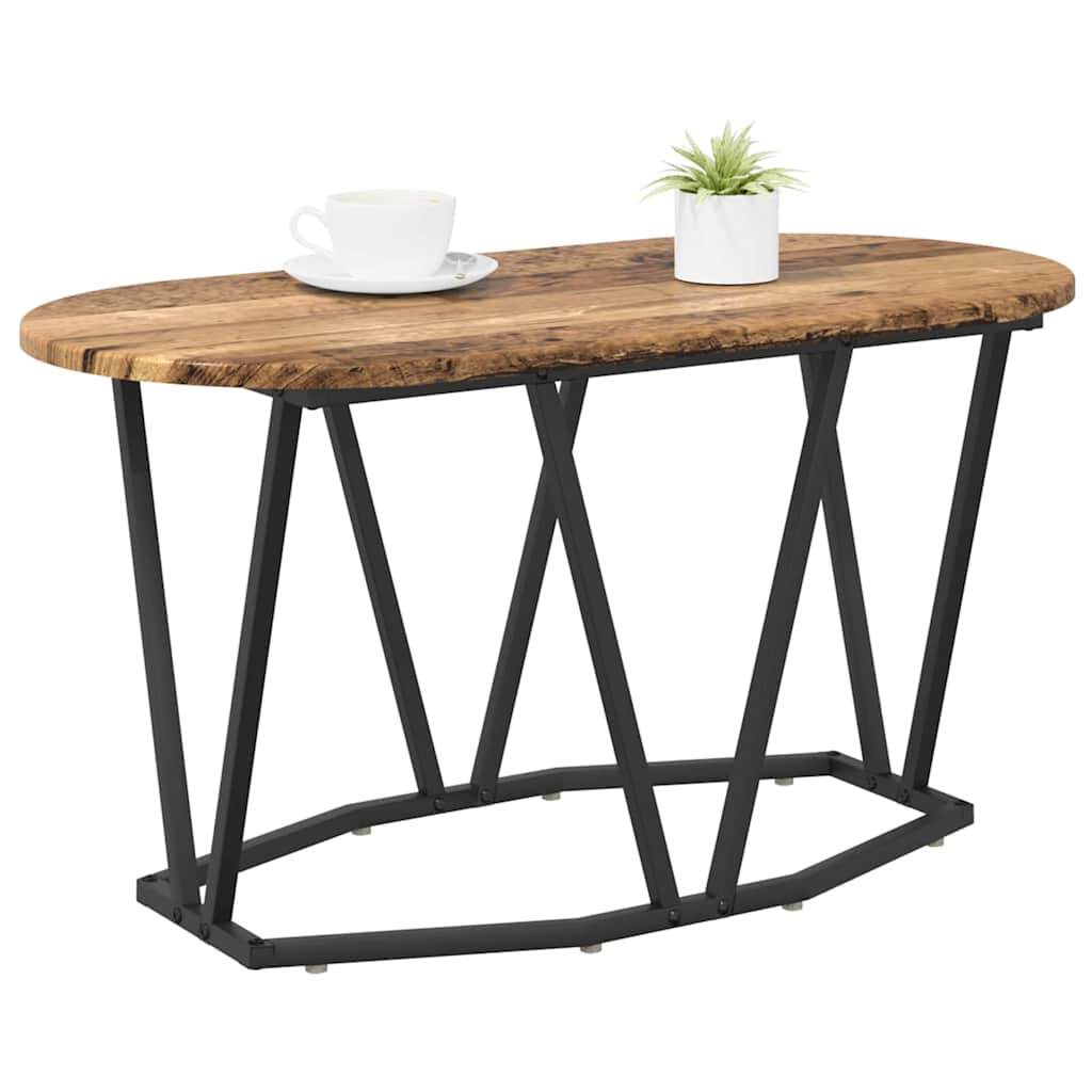 Couchtisch Altholz 80 x 40 x 40,5 cm Sperrholz und Metall