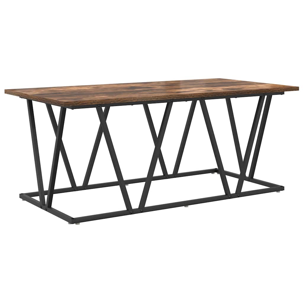 Couchtisch Räuchereiche 100 x 50 x 40 cm Sperrholz und Metall