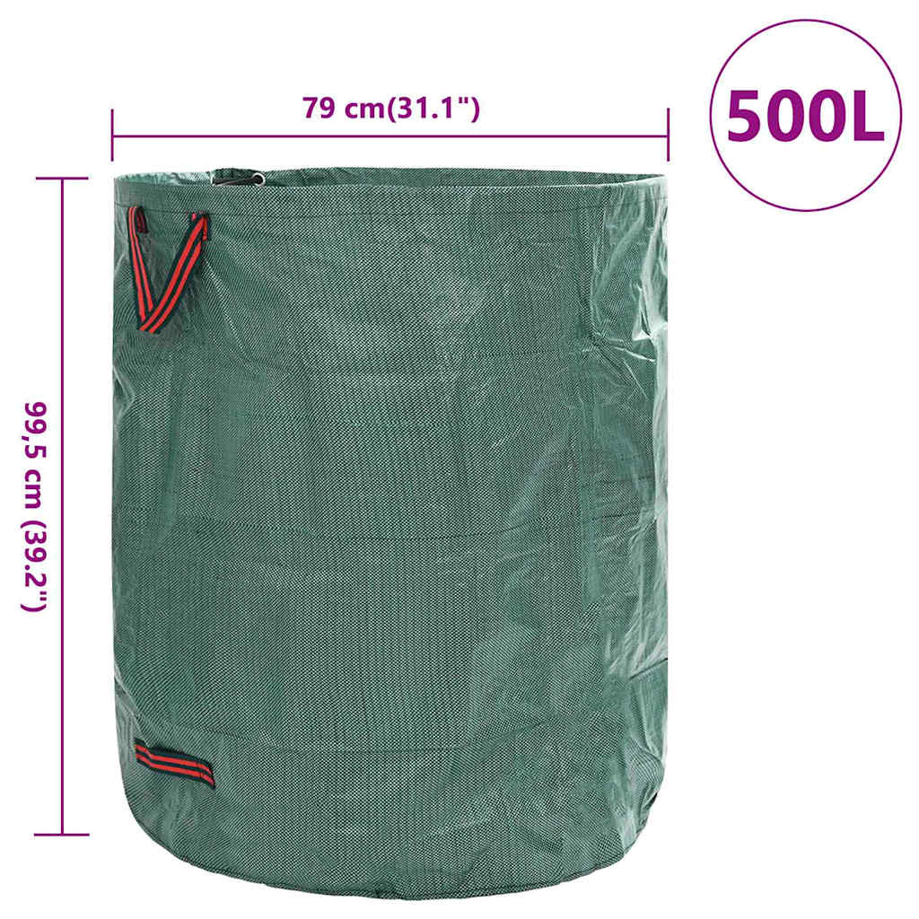Gartenmüllsäcke 4 stk. 500 l Grün Polypropylen
