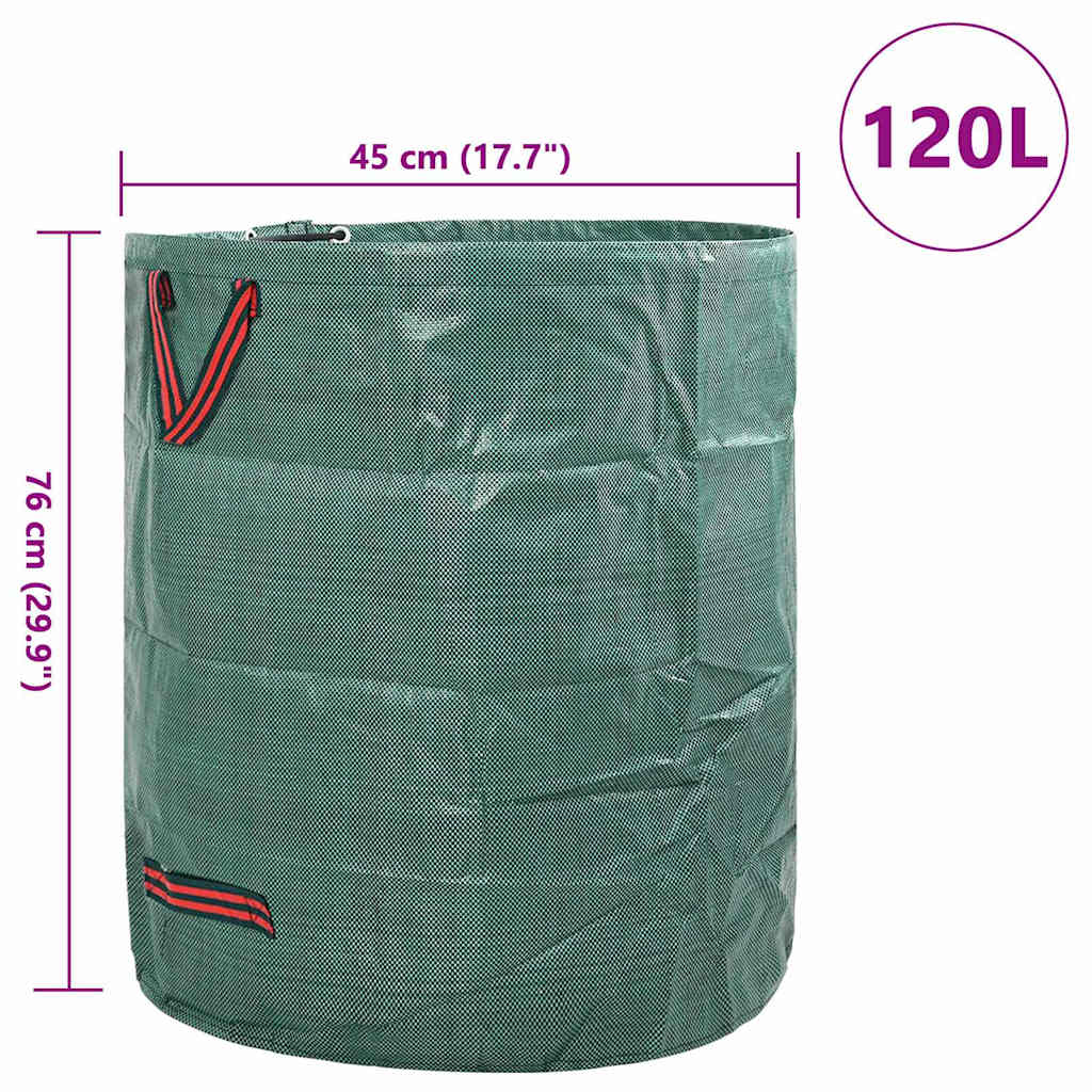 Gartenmüllsäcke 12 stk. 120 l Grün Polypropylen 45 x 45 x 76 cm