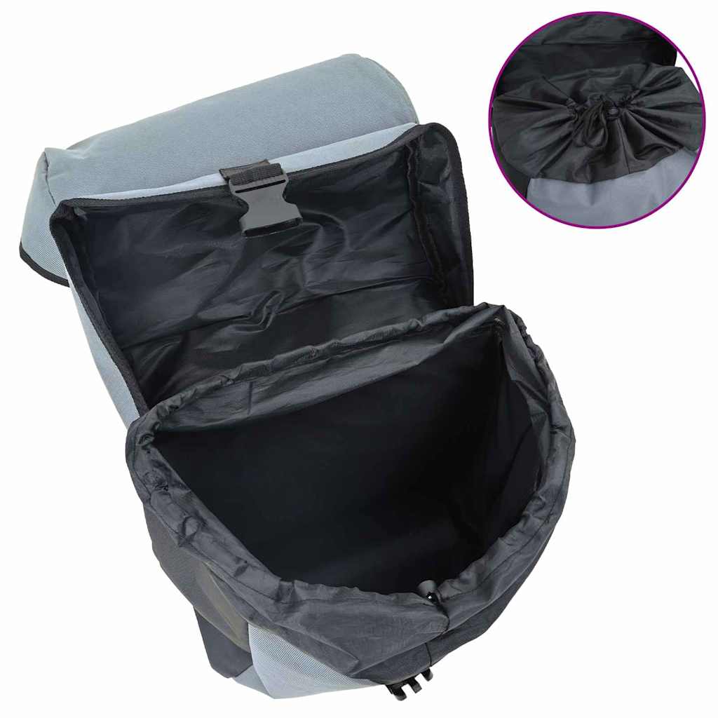 Fahrradtasche Schwarz und Grau 15.5 x 31.5 x 40 cm Polyester