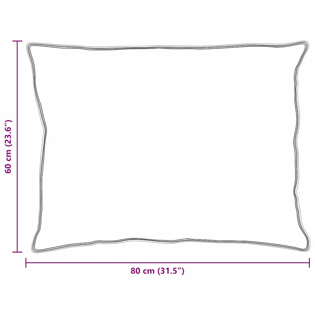 Kopfkissen 2 stk. 60 x 80 cm Baumwolle Weiß
