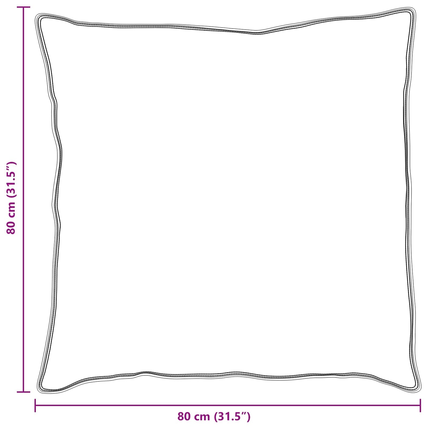 Kopfkissen 2 stk. 80 x 80 cm Baumwolle Weiß
