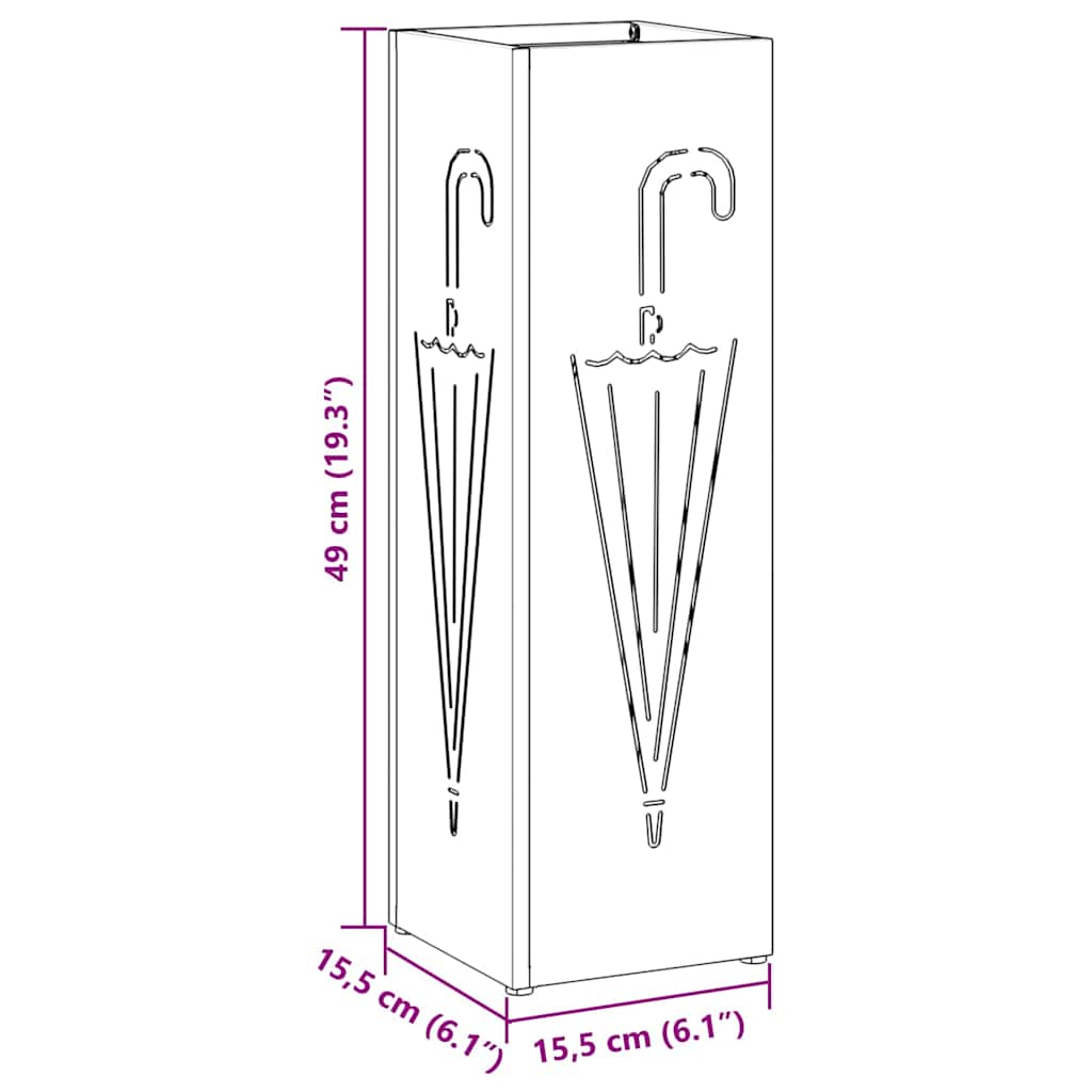 Sonnenschirmhalter Anthrazit 15,5 x 15,5 x 49 cm Metall