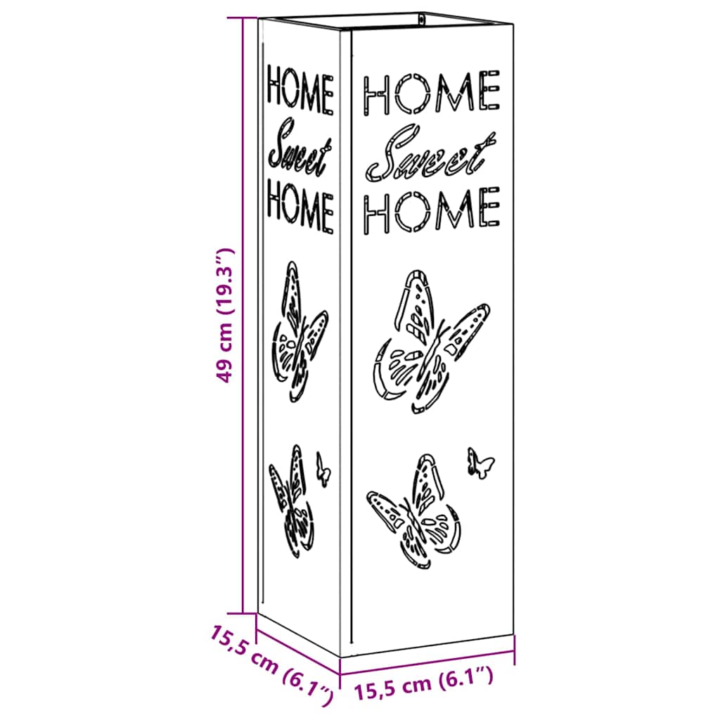 Sonnenschirmhalter Anthrazit 15,5 x 15,5 x 49 cm Metall