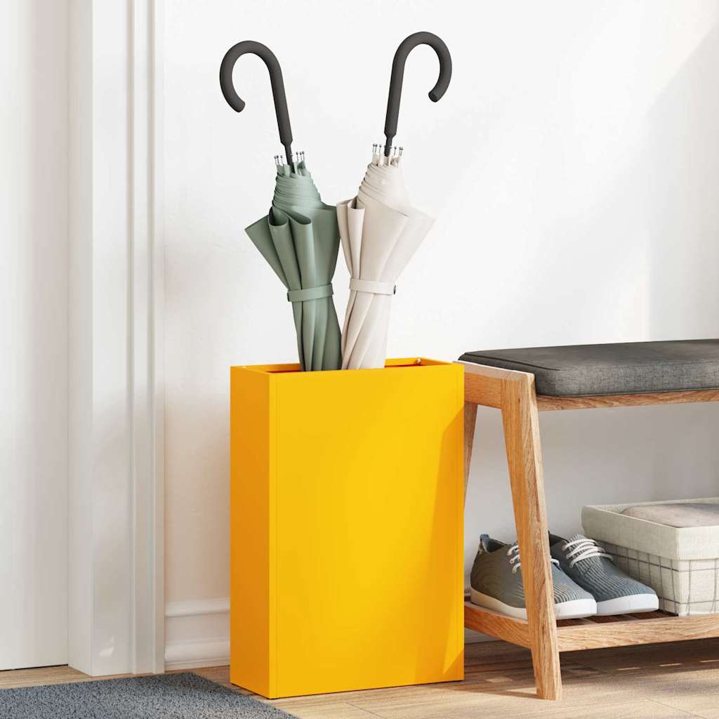 Sonnenschirmhalter mit Speicher Senfgelb 28 x 12 x 41 cm Stahl
