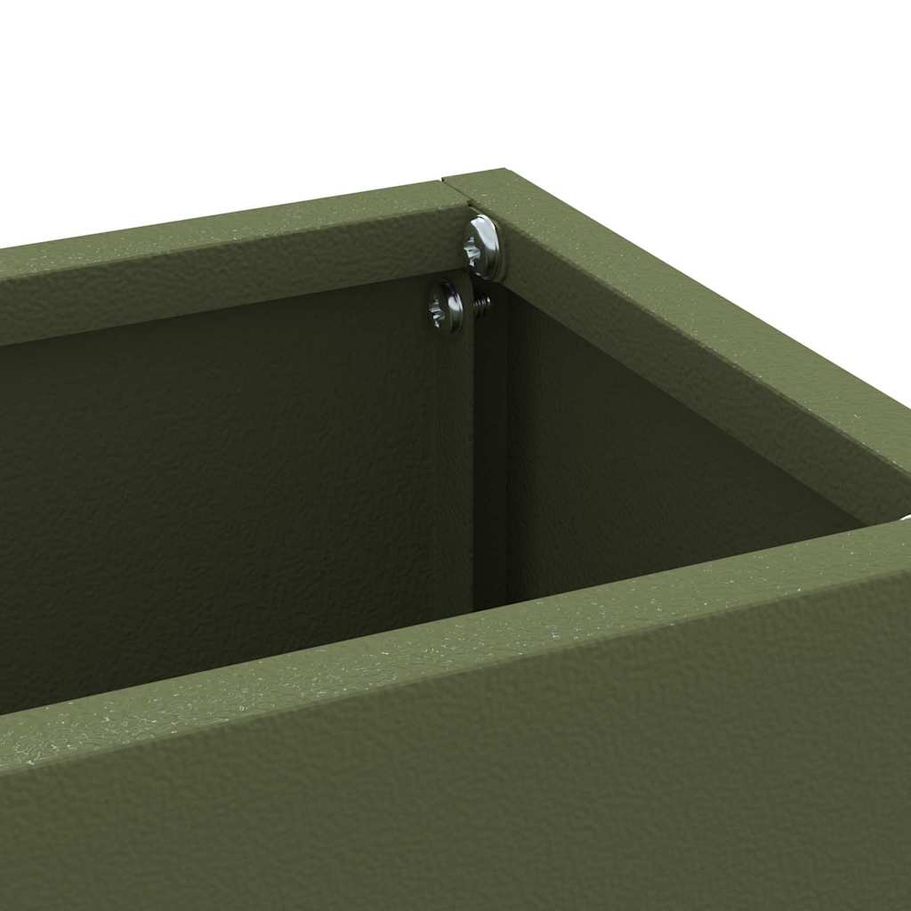 Sonnenschirmhalter mit Speicher Olivgrün 28 x 12 x 41 cm Metall