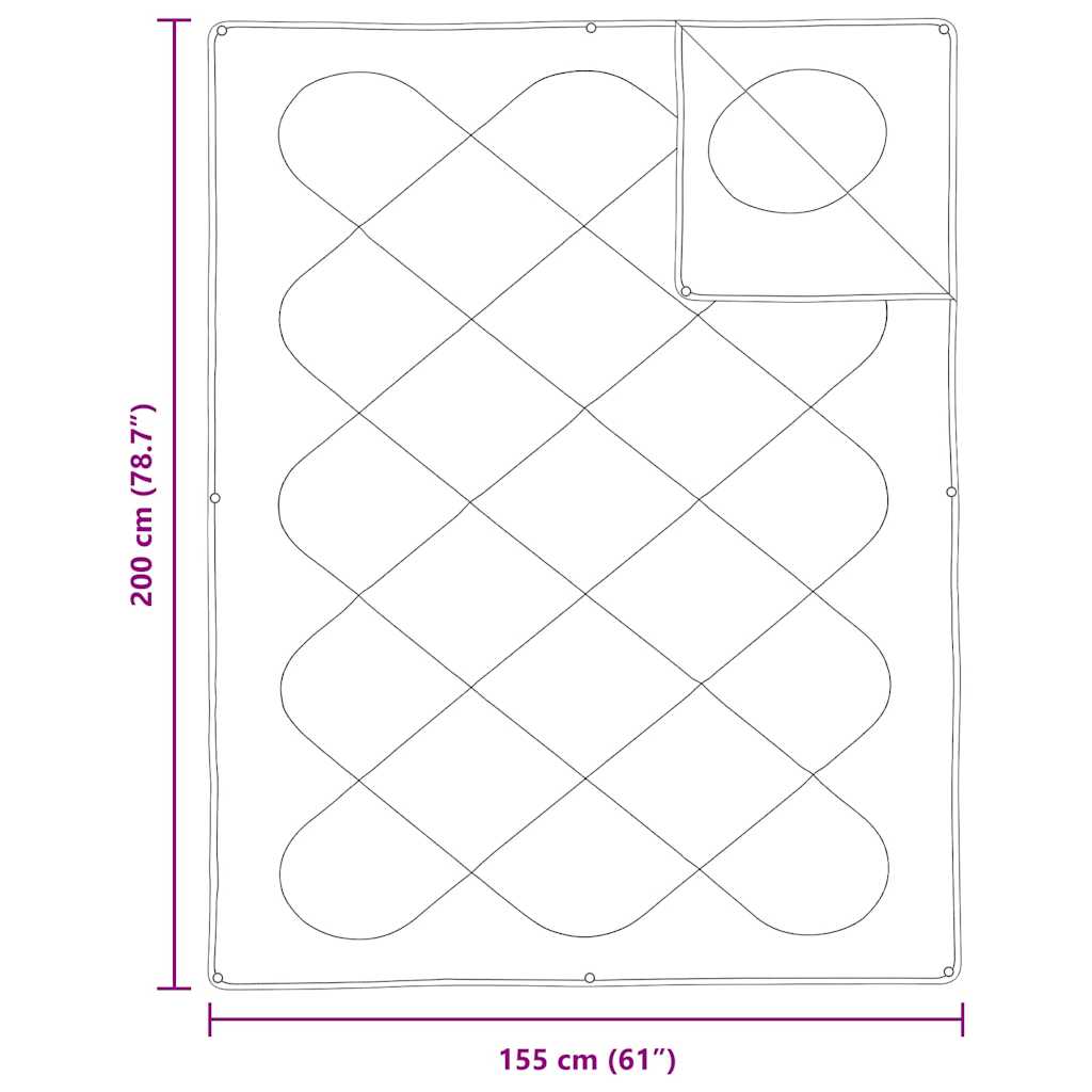 2-in-1 Bettdecke Weiß 200 x 155 x 10 cm Polyester