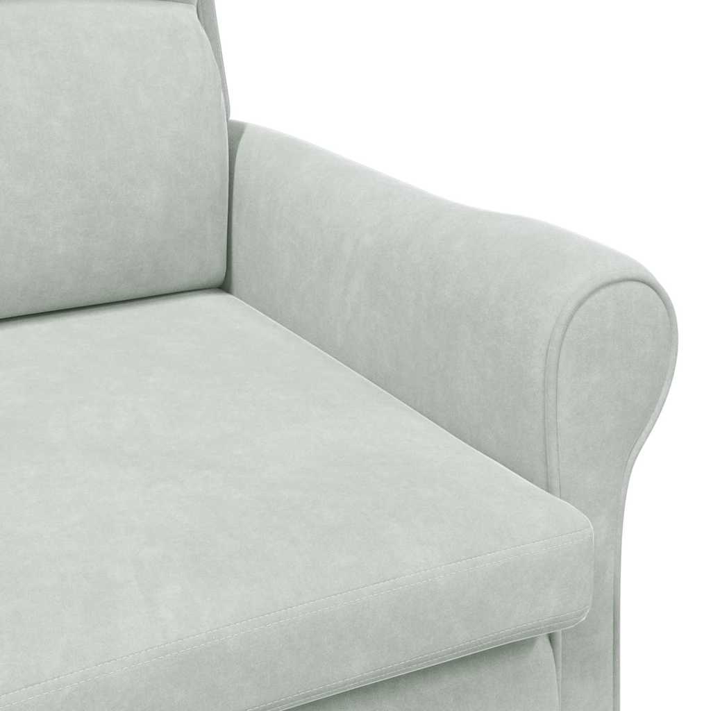 Sessel Hellgrau 76 x 94 x 102 cm Samt