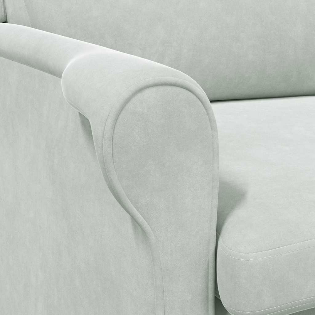 Sessel Hellgrau 76 x 94 x 102 cm Samt