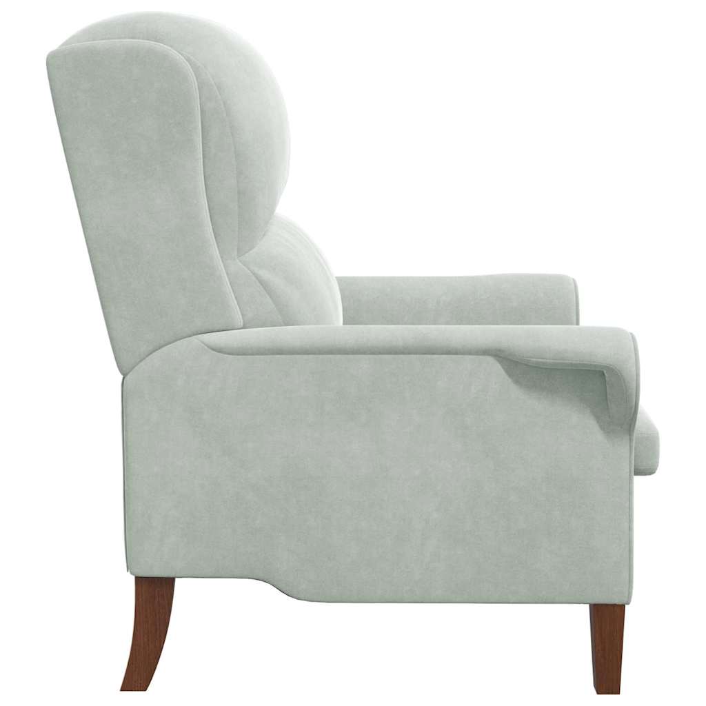 Sessel Hellgrau 76 x 94 x 102 cm Samt