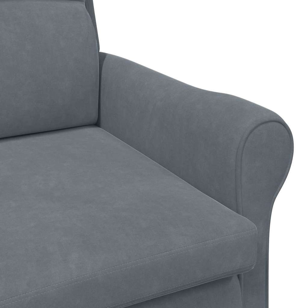 Sessel Dunkelgrau 76 x 94 x 102 cm Samt