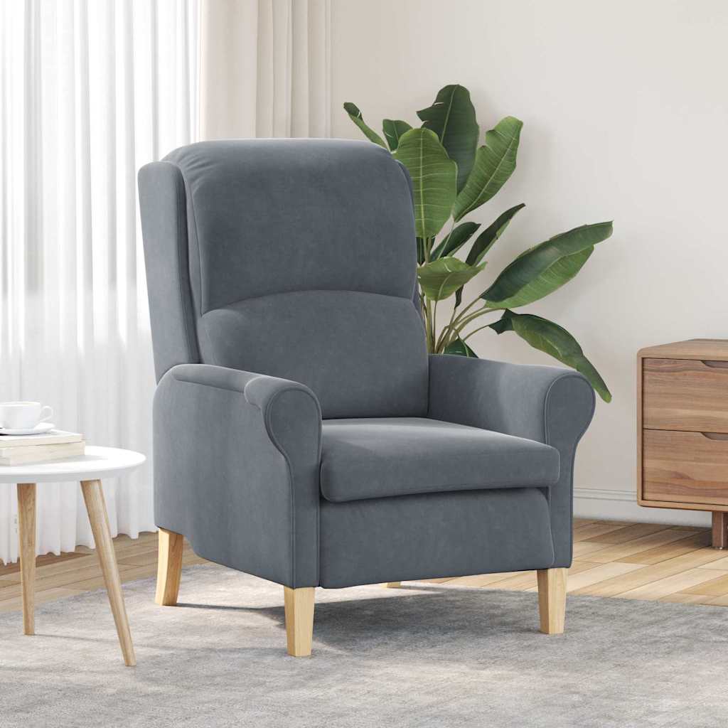 Sessel Dunkelgrau 76 x 94 x 102 cm Samt